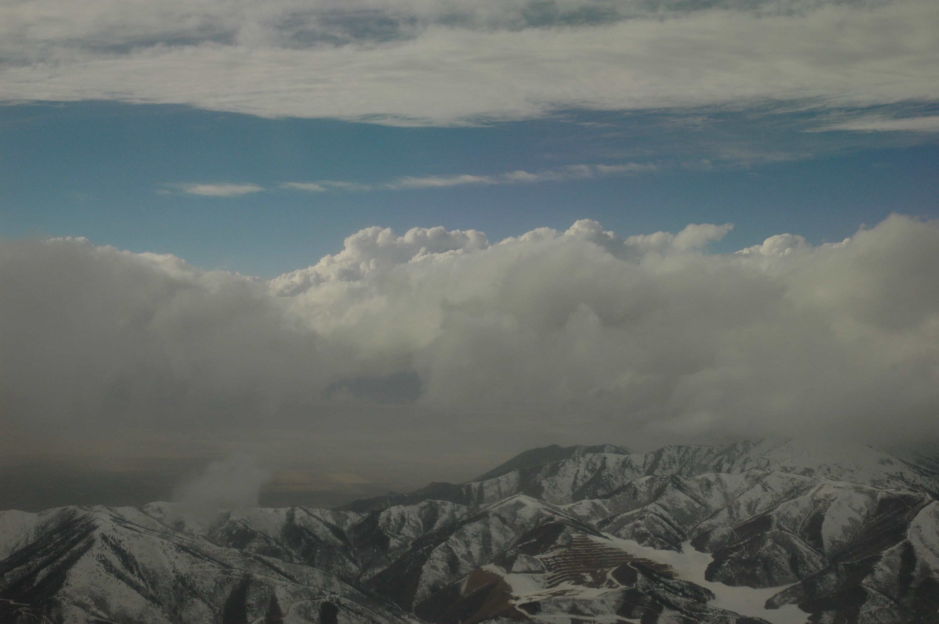 Cloud formations viewed from above